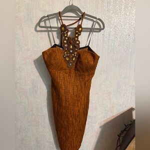 Muse Boston Proper Jewel Halter Sheath Dress, Sz 8